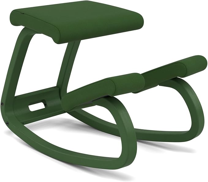 Varier Variable Ergonomic Office Kneeling Chair for Desk Forest – Back Pain Relief, Rocking Seat for Home, Study & Posture Support – 10 Year Quality Guarantee