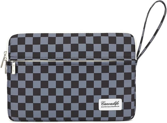15.6-inch Notebook case, Waterproof and Shockproof Protective Computer case, can be Used to Cover Shopping cart Cases. The Notebook is Compatible with Lenovo, ASUS and HP (Black Checker)
