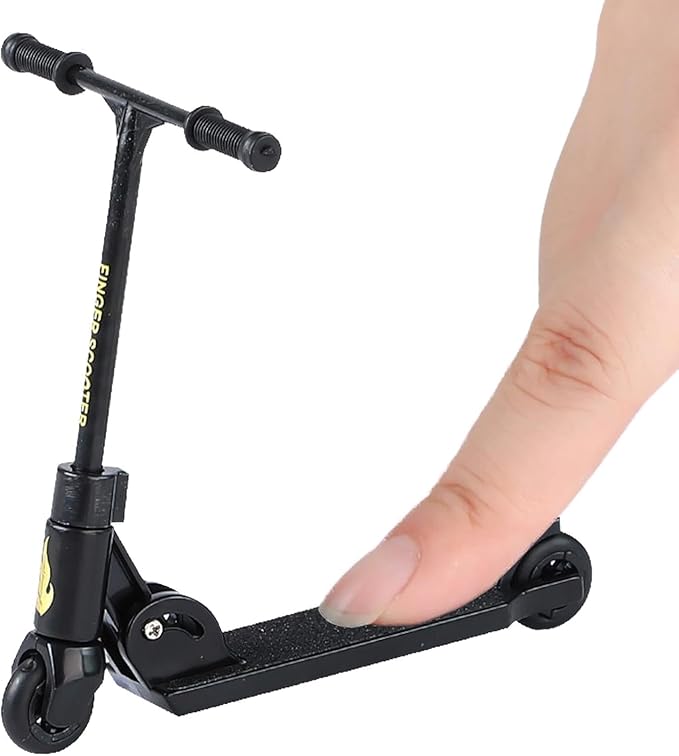 Black T-Head Finger Scooter, Stress Relief Desk Gadget for Skate Fans and Office Workers, Precision Control for Smooth Tricks and Focus