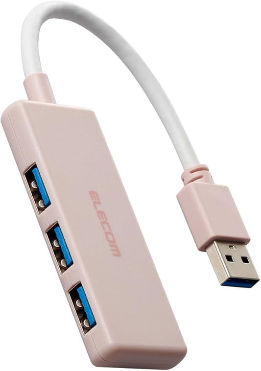 Elecom U3H-H030PN USB Hub USB 3.0 Bus Power 3 Port Pink