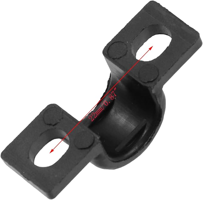 20pcs Wire Shelf Loop Clips White Two Holes Pipe Tube 2/5" U Bracket Clamps 10MM Conduit Pipe Strap Clamps for Wire Cable Tube (Black, Fit for 10mm)