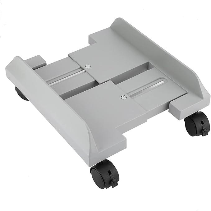 Mobile CPU Stand, Computer Case Holder, Removable Computer Tower Stand Rack with 4 Caster Wheels, for Home, Office Use(White)