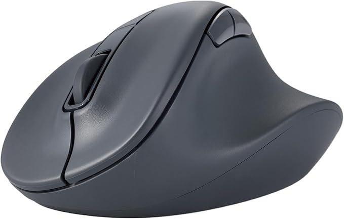 ELECOM Bluetooth Wireless Ergonomic Shape Mouse, Silent Click, Right Hand 2000DPI, 5 Buttons, Optocal Sensor, Compatible with PC, Mac, Laptop, EX-G, Msize Black (M-XGM30BBSKBK)