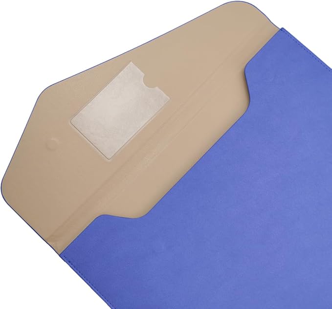 PU Leather A4 File Folder Document Holder Waterproof Portfolio Envelope Folder Case with Invisible Magnetic Closure (Purple, A4)