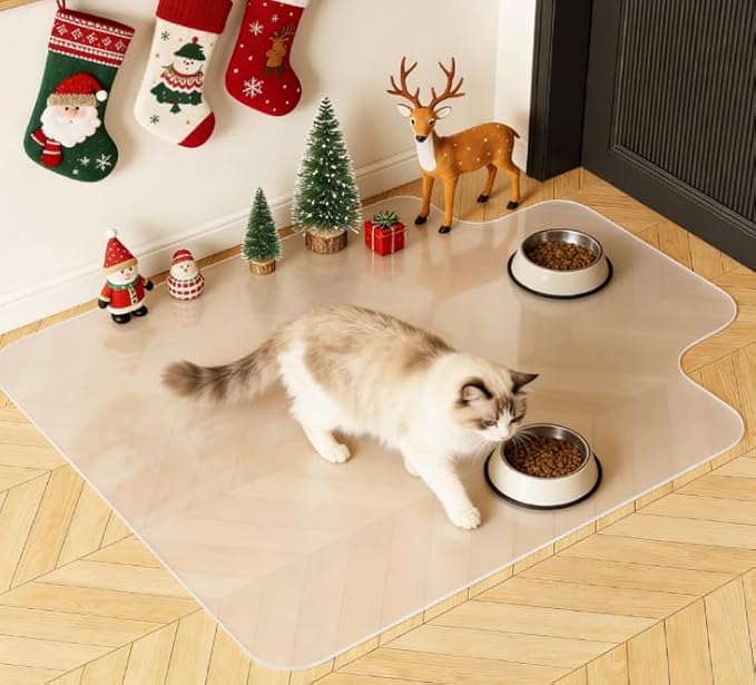 Yecaye Desk Chair Mat for Hardwood Floor, Office PVC Computer Chair Mat, Floor Protector for Rolling Chairs (Transparent, 48" x 60")