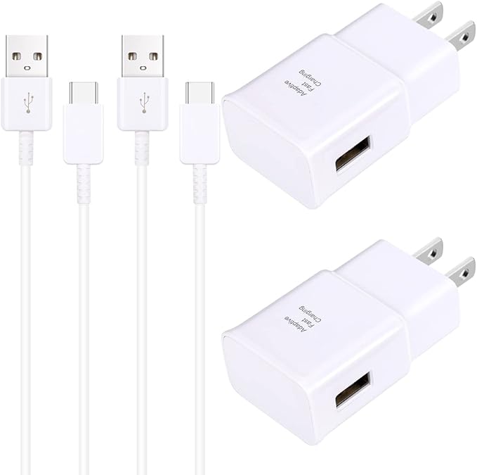 Fast Charger with USB Type C Cable 10ft for Samsung Galaxy S26/S25/S10/S10e/S10 Plus/S9/S9 Plus/S8/S8 Plus/A13/S23/A30/A31/A32/A50/A51/A52/A53/Note 20/Note 10/Note 9/Note 8/S20/S20+/S21/S21+/S22 Ultra
