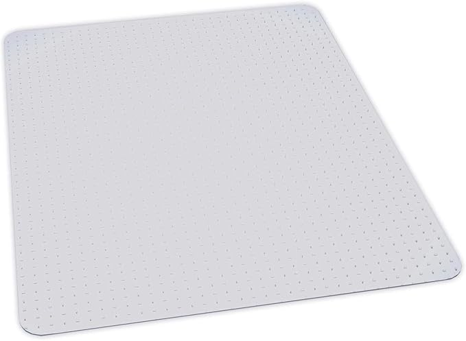 Chair Mat for Carpet- Medium Pile, 45" x 53" Rectangle, Clear Vinyl Beveled Edge