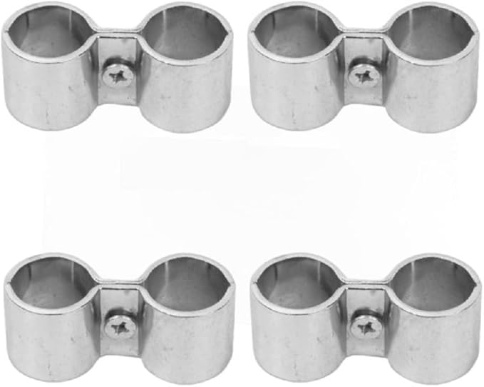 TrueCraftware- 3-1/4" x 7/8" x 1-3/8" Post Clamp Iron Set of 4- Post Clamps to Join Wire Shelving Units for Shelving Unit Steel Wire Rack Storage Shelving Organizer Home Kitchen Restaurants