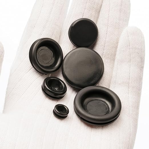 Rubber Grommets for Wiring-205pcs Assorted Firewall Hole Plugs in 7 Sizes M25.4, M22.23, M19.05, M15.88, M12.07, M7.14, M9.53-Waterproof Rubber Grommet Kit Wire Grommet Perfect for Sealing Auto Panel