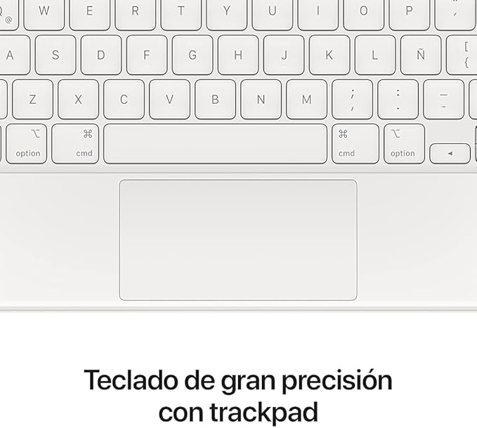 Apple Magic Keyboard: iPad Keyboard case for iPad Pro 11-inch (1st, 2nd, 3rd, 4th gen) and iPad Air (4th, 5th gen, and M2), Great Typing Experience, Built-in trackpad, Spanish (Latin Am) - White