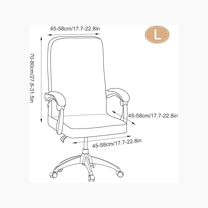 Halloween Office Chair CoversHorror Bloody Handprints Footprints on White Horror Theme Print Stretchable Slipcover for Modern Simplism Style High Back Boss Chair(No Chair) (Halloween08, L)…