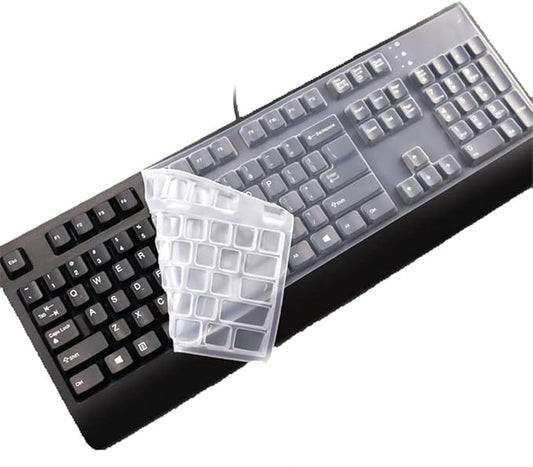 Keyboard Skin Compatible with Lenovo Preferred Pro & Preferred Pro II Wired Keyboard 4X30M86879 4Y9400 73p5220 41A5289 54Y9400, sk-8813/8825/8820/1619/8827/8817, ku-0225, KB-1021/1468, ekb-425a (Clear