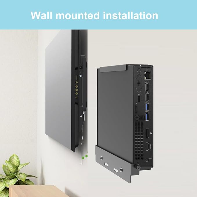 Mini PC Mount for Dell Micro, Wall, VESA, Under Desk Mount Compatible with Dell OptiPlex Micro Form Factor Case, Fits Dell MFF 7090 5070 3040, 3050, 3070, 3080, 5050, 5060 and More