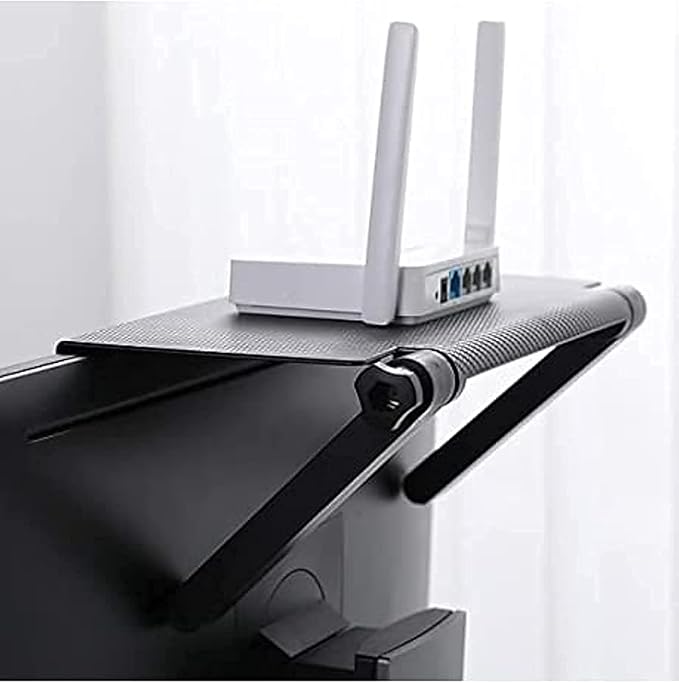 YINOVEEN 13'' TV Top Shelf, Adjustable Screen Mount Organizer (1 Pack), for Soundbar, Cable Box, Speakers, up to 11 LBS
