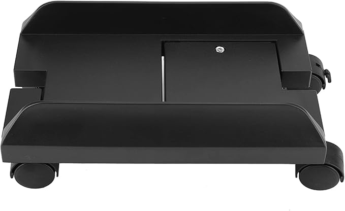Computer Case Holder, Removable Computer Tower Stand with 4 Caster Wheels, Mainframe Storage Rack for Home, Office Use(Black)