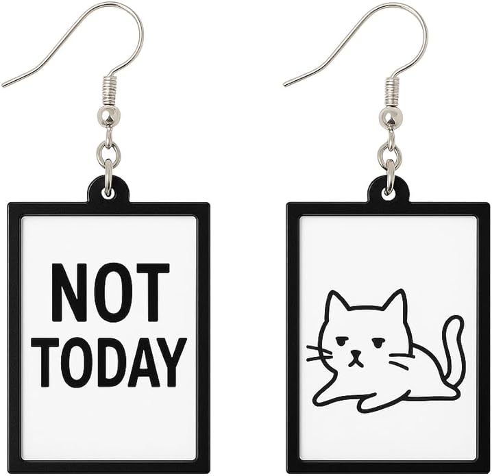 Writable Message Board Earrings for Women, Cute DIY Whiteboard Drop with Marker, Custom Funny Note Jewelry for Daily Inspiration and Gifts