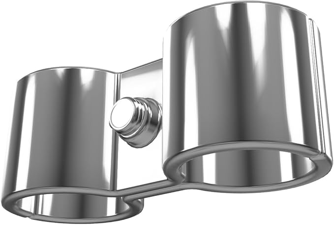 16 Pack! Chrome Post Clamp – Durable, Secure Connection for Wire Shelving Units, Easy to Install, Space-Saving Solution, Heavy-Duty Support Pack