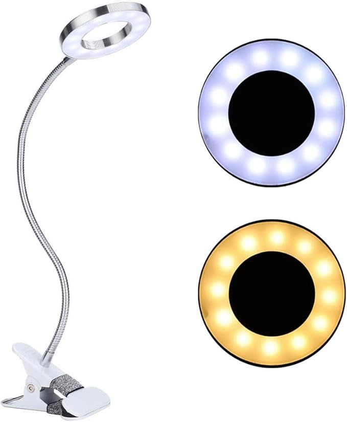 lamp,USB Circle Makeup Lamp Eyebrow Lip Beauty Salon Desktop Led Lights with Clip