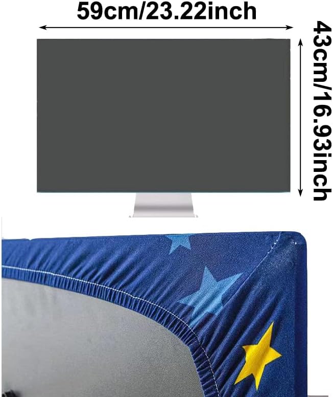 Monitor Dust Cover 22, 23, 24,25 inch Anti-Static Dustproof Protective Cover for LCD/LED/HD Panel Case Computer Sleeve Compatible with 22-25 inch PC, Desktop and TV (Grey,22-25inch)