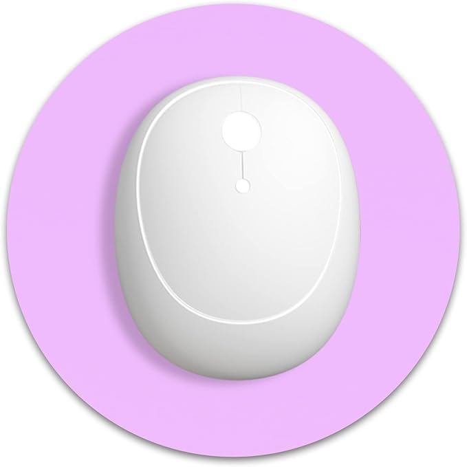 Dapesuom Small Mouse Pad, 6 x 6 Inch Thick Rubber Premium-Textured Non-Slip Portable & Washable Round Mini Mouse Mat for Women Wireless Laptops Keyboard Tray Gaming Work Computer Office Travel, Purple