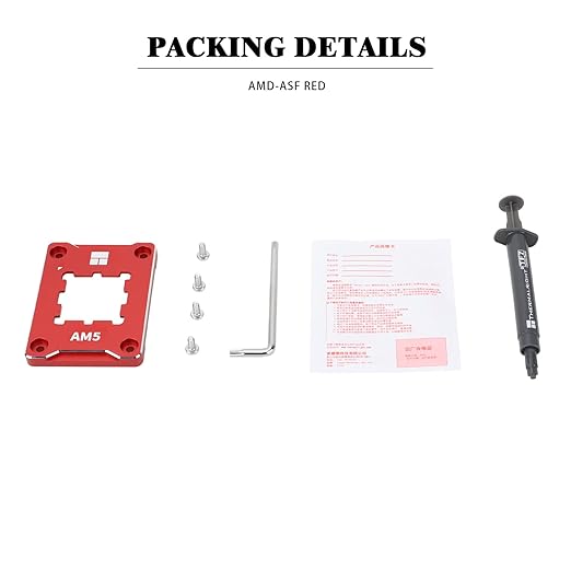Thermalright ASF-RED AM5 CPU Holder, Corrective Anti-Bending Fixing Frame, AM5 Full-fit Fixed Non-Marking Mounter, AM5 Anti-Bending Contact Frame, CPU Cooler Standard