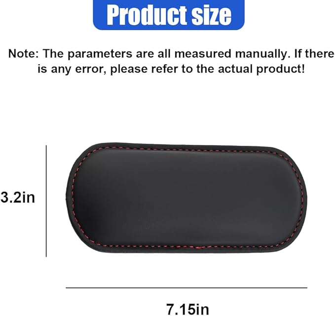 2PCS Car Door Armrest Pads, Soft Leather Memory Foam Car Arm Rest Cushion Pad for Elbow Leg and Knee Support, Universal Comfortable Auto Center Console Pillow for Most Vehicles (Black)