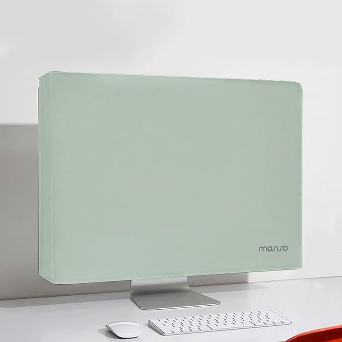 MOSISO Monitor Dust Cover 22, 23, 24, 25 inch Anti-Static Dustproof LCD/LED/HD Panel Case Computer Screen Protective Sleeve Compatible with iMac 24 inch, 22-25 inch PC, Desktop and TV, Antique Green