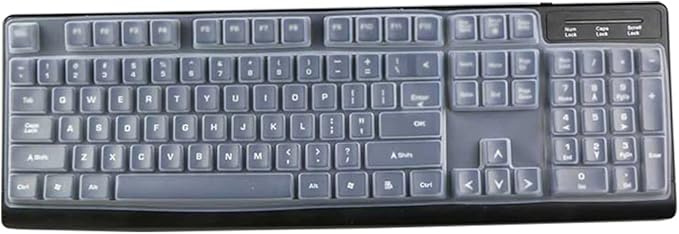 Dust-Proof Silicone Keyboard Skin Cover Compatible for Logitech K845 Mechanical Illuminated Keyboard, K845 Mechanical Illuminated Keyboard Skin Accessories (Clear)