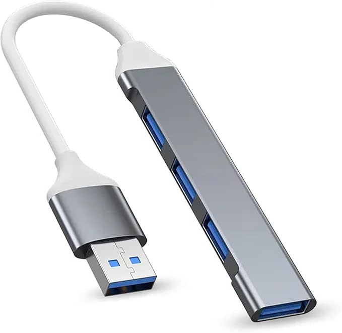 USB Hub Multiport Adapter 4 Ports USB Splitter USB Expander for Laptop, Xbox, Flash Drive, HDD, Console, Printer, Camera, Keyborad, Mouse and More