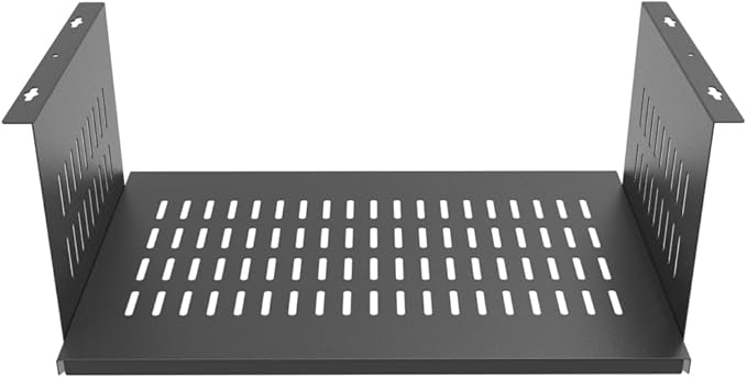 JINGCHENGMEI Under Desk Computer Mount for Small Form Factor SFF Computers and PCs, Compatible with PlayStation 4, PS4 Slim, PS4 Pro for Under Desk Gaming, W 17.3" x H 6.5" x D 12" (6.5inch High)