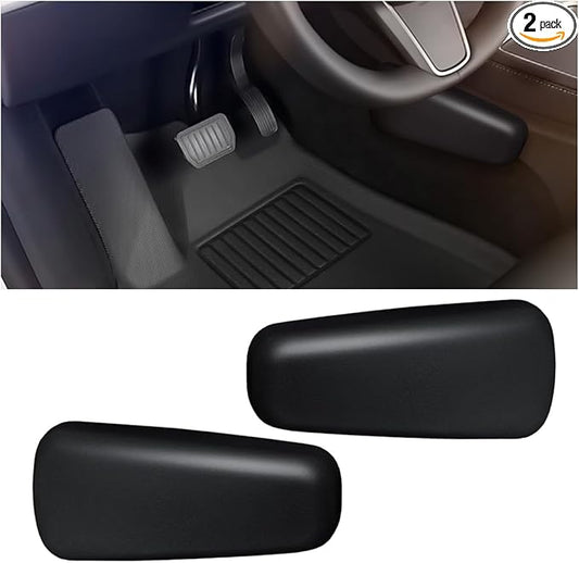 2PCS Car Door Armrest Pads, Soft Memory Foam Car Knee Leg Elbow Cushion, Leather Car Arm Rest Pillow for Comfort Support, Universal Car Interior Accessories for Most Vehicles (Black)