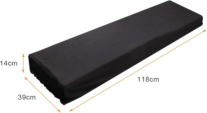 Piano Keyboard Dust Cover For 61/76/88 Keys- Electric/Digital Piano Stretchable Protective Keyboard Cover, Elastic Cord Locking Clasp, Machine Washable (88 Keys)
