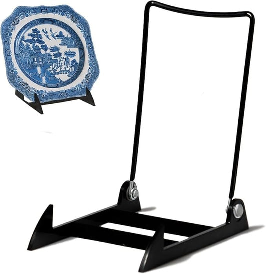 KINGDOM SOLUTIONS 2-Pack Adjustable Acrylic Easels - Plate Stand - Sturdy Book Stand for Art, Pictures, Plates, Frames - Unique on the Market