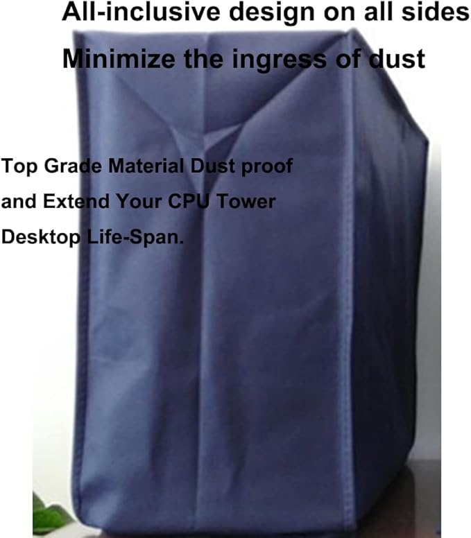 3 Pieces Computer Dust Cover Monitor + Keyboard+ Computer Host Pc Dust Proof Computer Covers Case Computer Dust Cover for Desktop Pc CPU Tower Protector (24'' Monitor Set Blue)