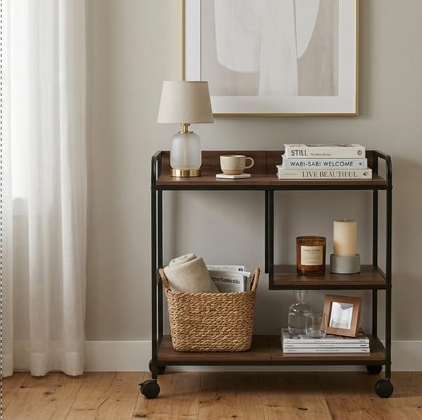 Printer Stand Large Storage for Office: Sturdy Steel Frame Mobile and Printer Table with Adjustable Storage Shelf - Easy Installation and Stability Design Table with Wheels for Scanners Paper File