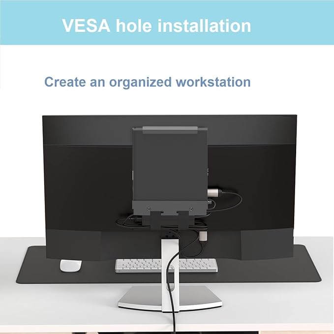 Mini PC Mount for Dell Micro, Wall, VESA, Under Desk Mount Compatible with Dell OptiPlex Micro Form Factor Case, Fits Dell MFF 7090 5070 3040, 3050, 3070, 3080, 5050, 5060 and More