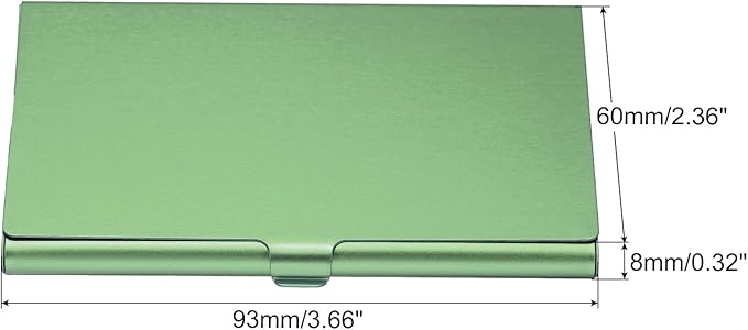 PATIKIL Business Card Holder, Aluminum Alloy Flip Cover Slim Name Cards Case for Women Men, Green