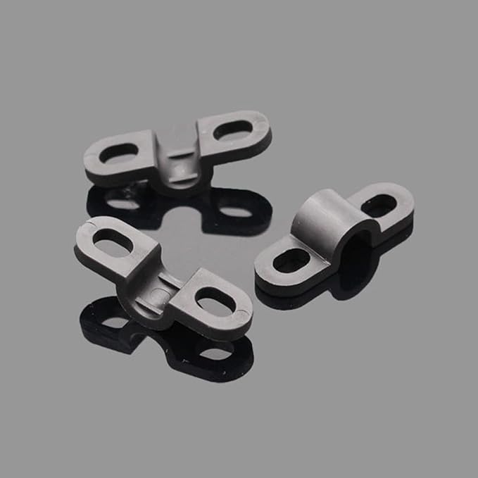 Wire Shelf Loop Clips 12Pcs Small Shelf Clips with Screws Expansion Tubes for Wire Shelving – Black