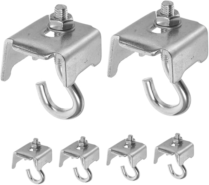 COHEALI 6pcs Durable Clamp Hooks for Efficient Warehouse Management Design for Stable Storage Wire Shelves Versatile Fixing