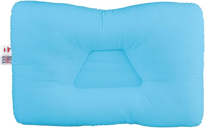 Core Products Tri-Core Cervical Support Pillow – Gentle (Medium Firmness) Orthopedic Neck Pillow for Pain Relief, Back and Side Sleepers – Ergonomic Contour Pillow – Assembled in USA, Midsize, Blue