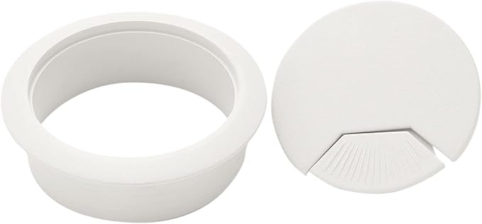 Biaungdo 5 Pcs 2 Inch Desk Grommet, Wire Cable Cord Hole Cover Grommet Cable Cord Organizer for Home, Office, White