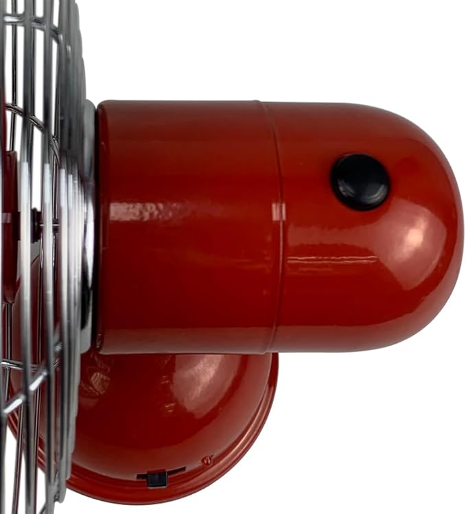 Good Housekeeping (92521) All-Metal USB-Powered 5" Oscillating Personal Fan (Crimson Red)