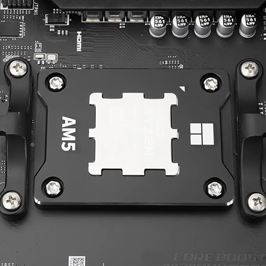 AM5 CPU Contact Frame, Anti-Bending CPU Bracket with Curved Pressure Plate for AMD AM5