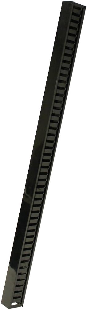 NavePoint 1 Channel Tooless Steel Vertical Duct Cable Manager 34 Inch with Tray Mount Buttons