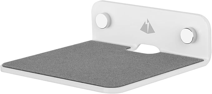 TXEsign Wall Shelf Speaker Mount, Small Wall Shelf for Speaker, Webcam, Cell Phones, Acrylic Floating Shelf (White)