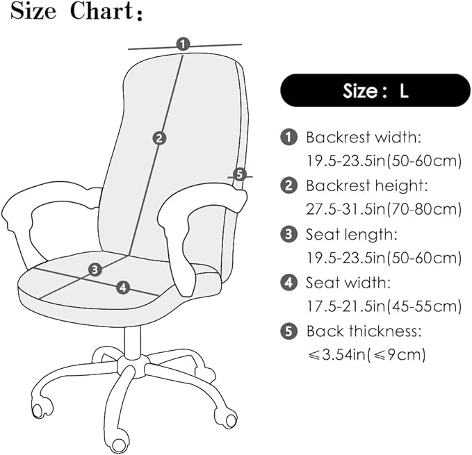 FORCHEER Large Office Chair Cover Velvet Embossing Camel Stretch Slipcover for Desk Computer Chairs with Arm Removable Washable（ 1 Piece）