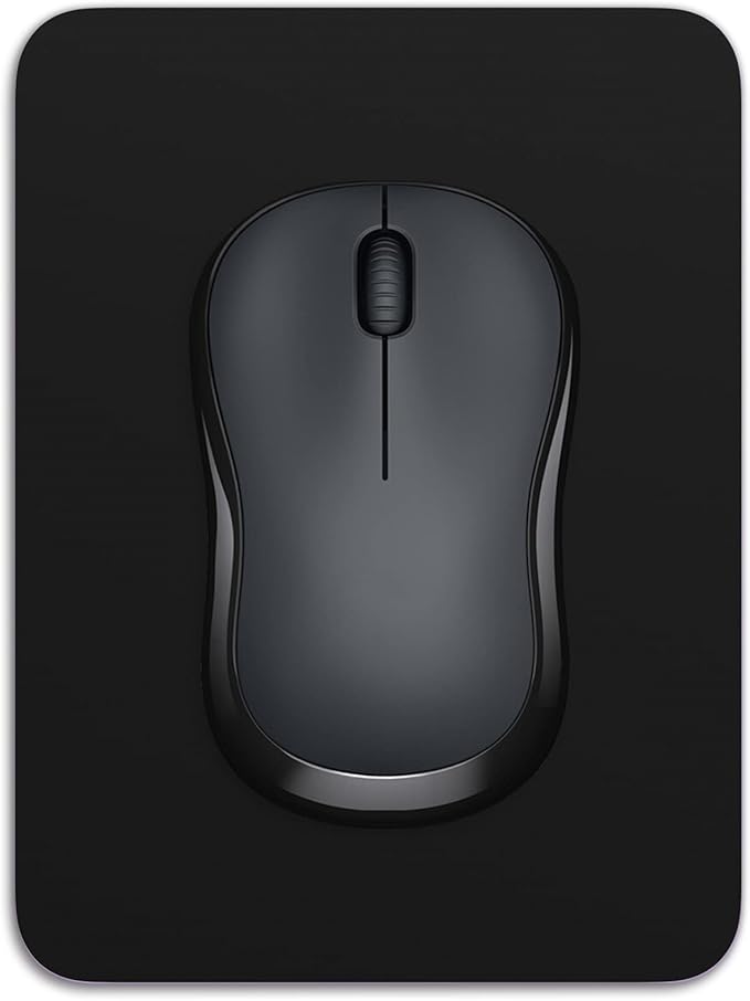 Dapesuom Small Mouse Pad, 6 x 8 Inch Thick Rubber Premium-Textured Non-Slip Portable & Washable Mini Mouse Mat for Women Men Wireless Laptops Keyboard Tray Gaming Work Computer Office Travel, Black
