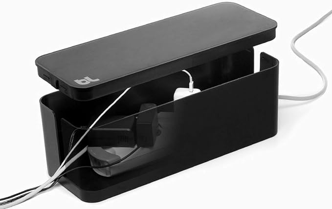 Bluelounge CableBox Cable and Cord Management System - (Black) - Pack of 2
