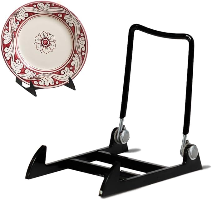 KINGDOM SOLUTIONS MADE IN USA 2-Pack Adjustable Acrylic Easels - Plate Stand - Sturdy Book Stand for Art, Pictures, Plates, Frames - Unique on the Market