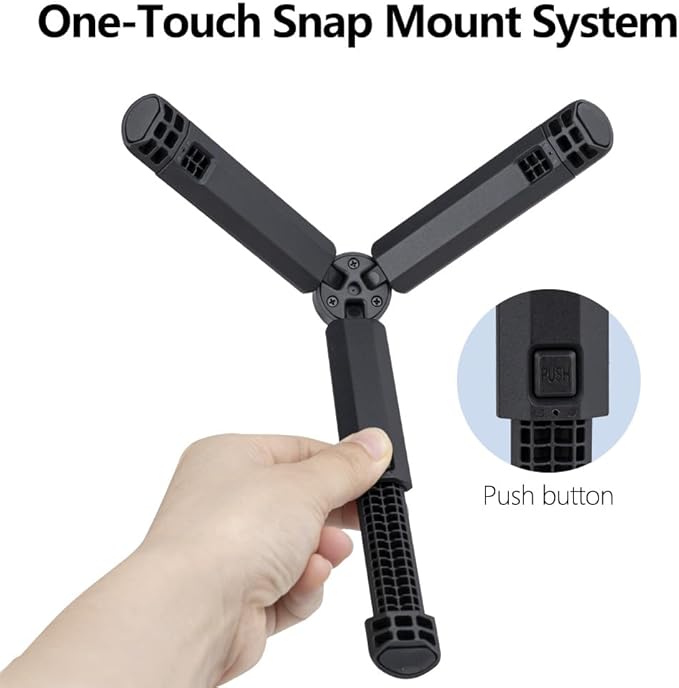 Mini Tripod for DJI Pocket3/4 2-in-1 Desktop Stand & Grip Handle - Ultra Portable Geared Heads Tripod for DSLR Webcam Phone 1/4” Mount 2oz Lightweight